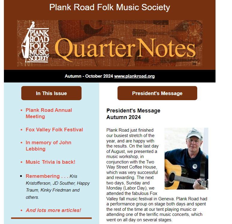 Image of first page of Quarternotes Autumn 2024